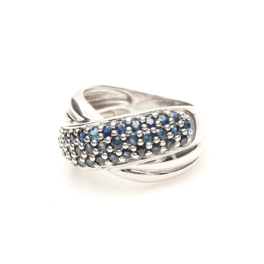 Sterling Silver Blue Sapphire Ring