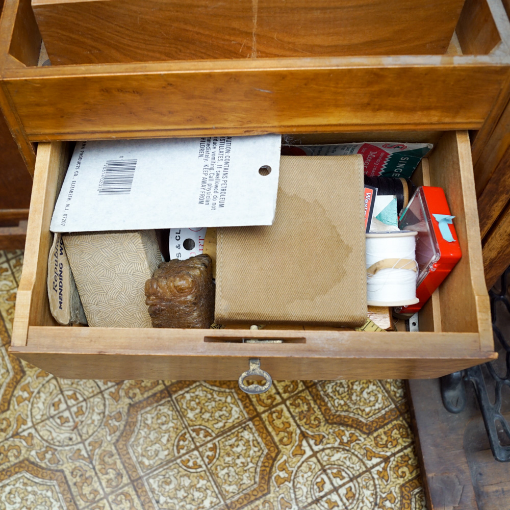 Singer Sewing Machine and Cabinet, Circa 1923