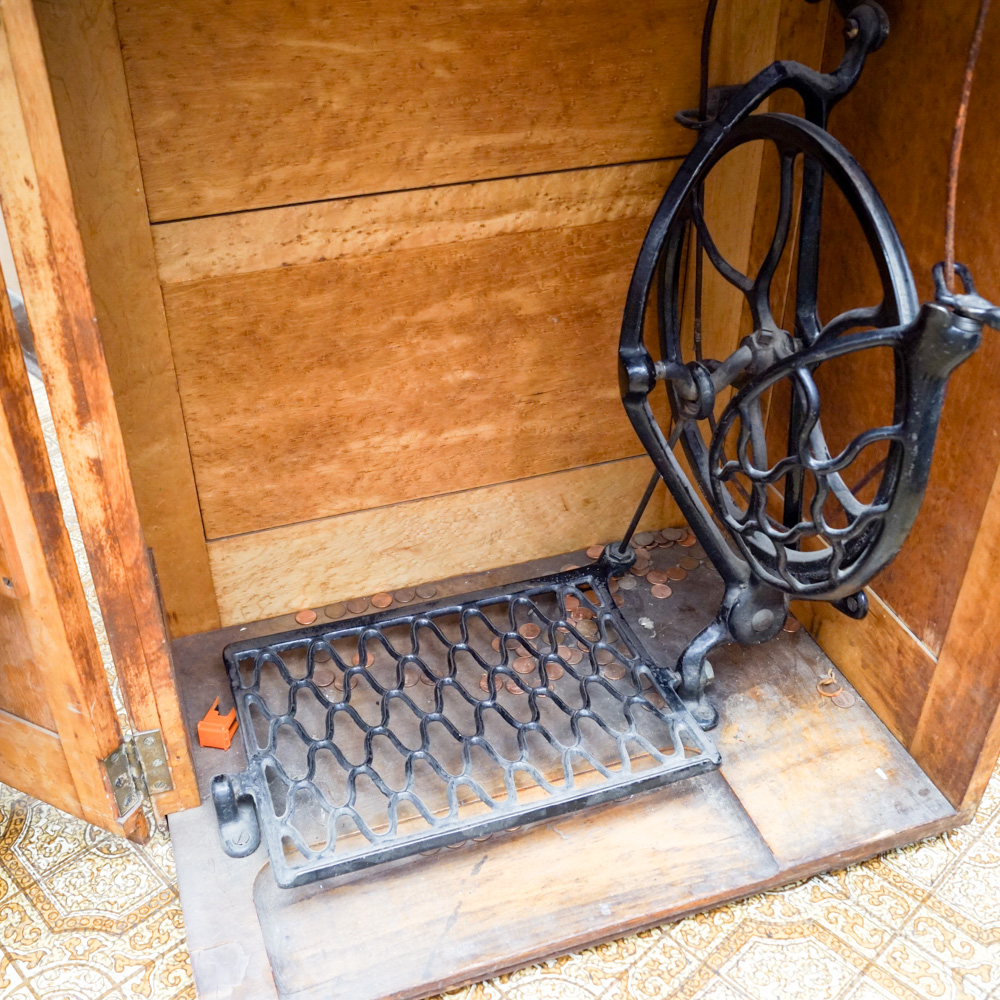 Singer Sewing Machine and Cabinet, Circa 1923