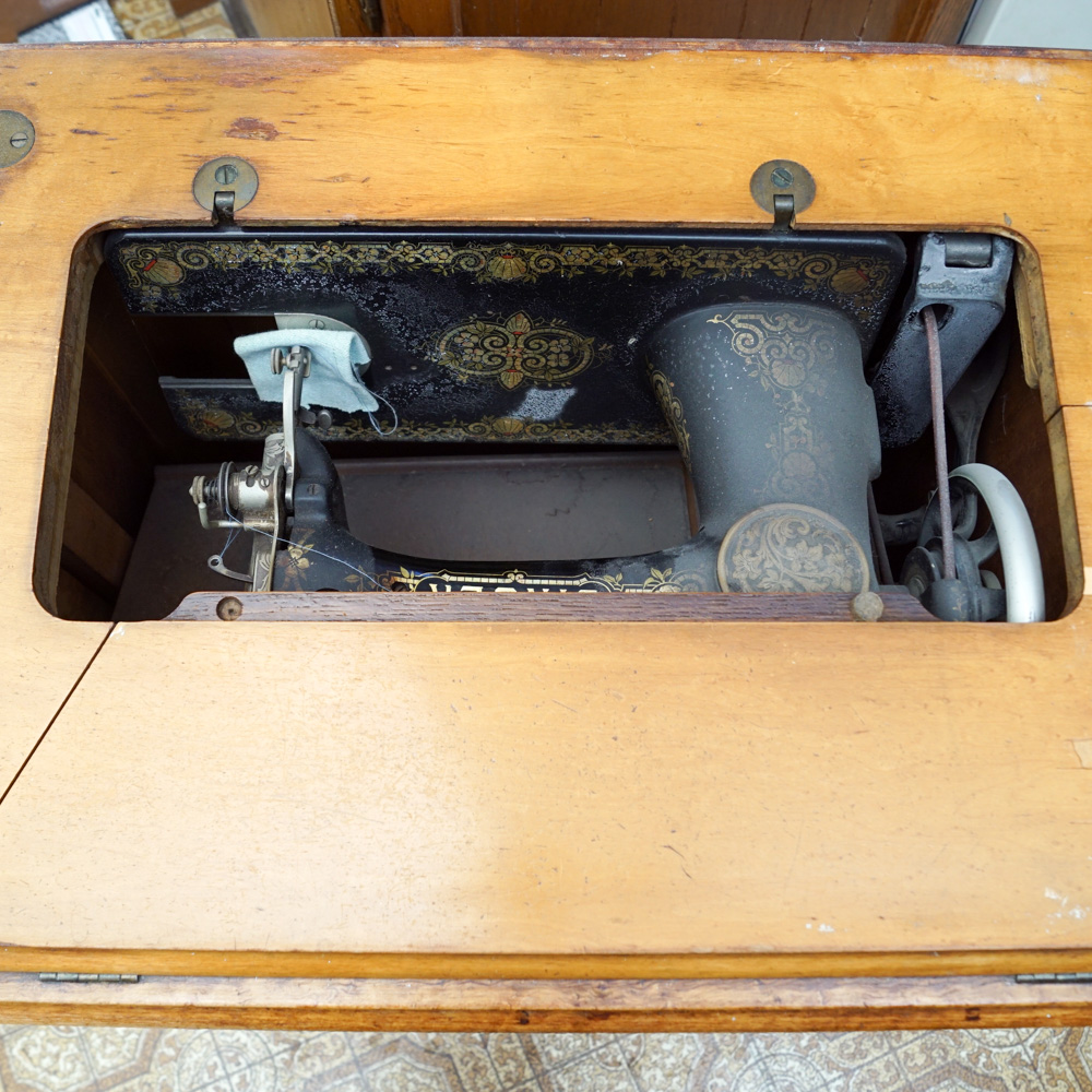 Singer Sewing Machine and Cabinet, Circa 1923