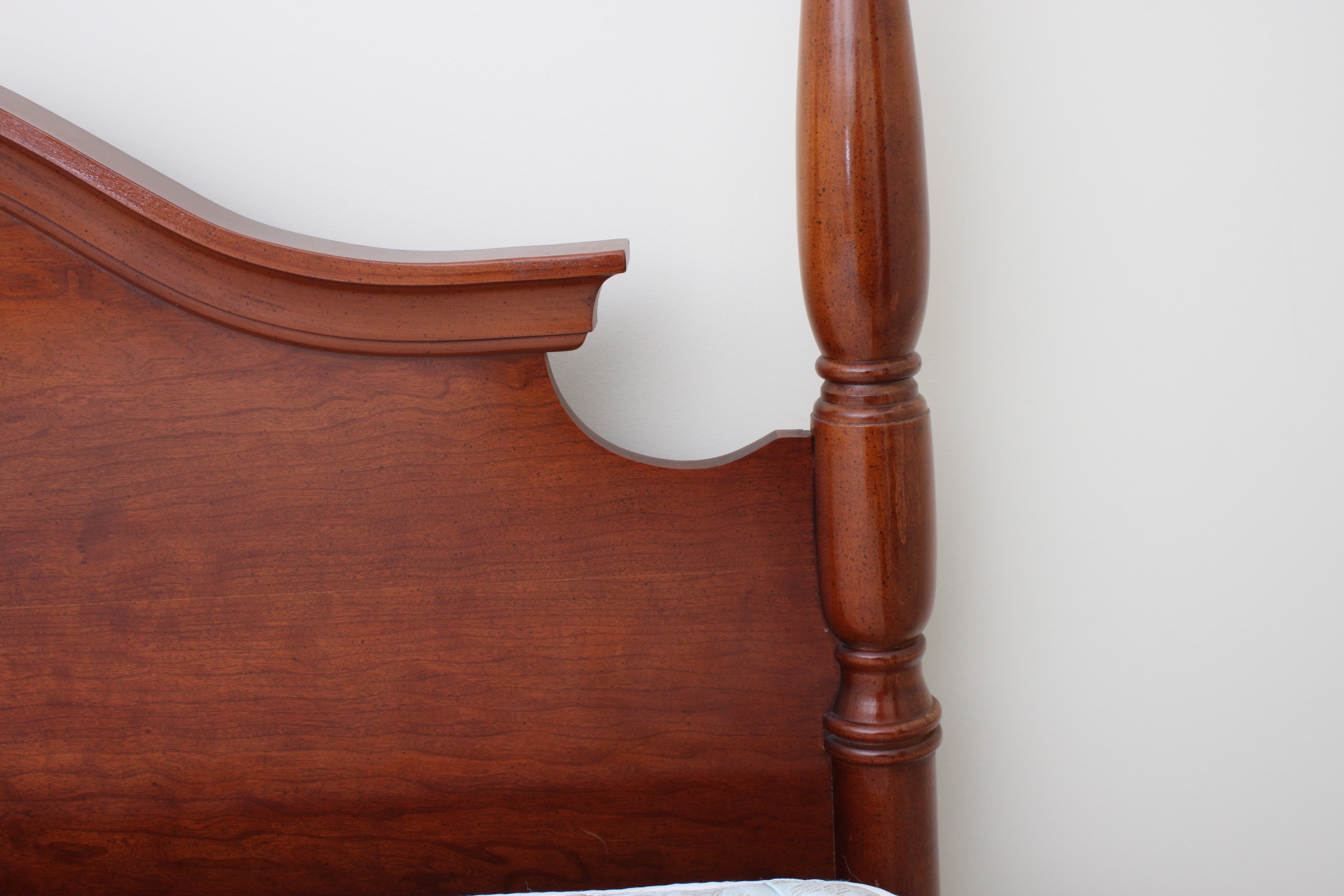 Vintage Federal  Style Cherry Queen Size Headboard with Frame