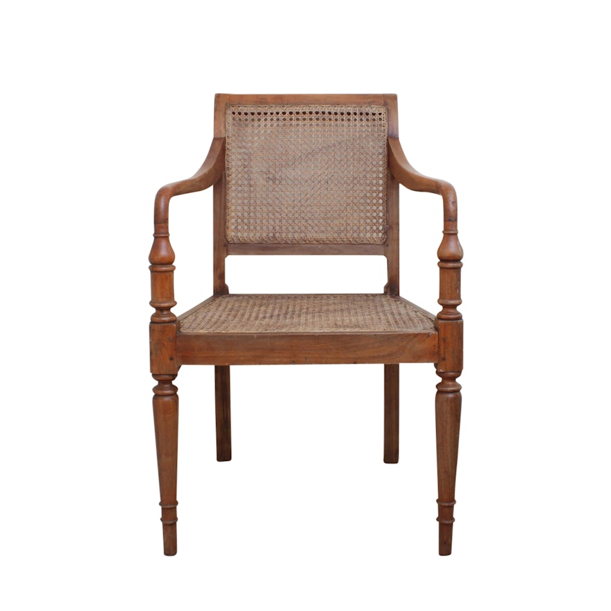 Anglo-Indian Style Teak Arm Chair