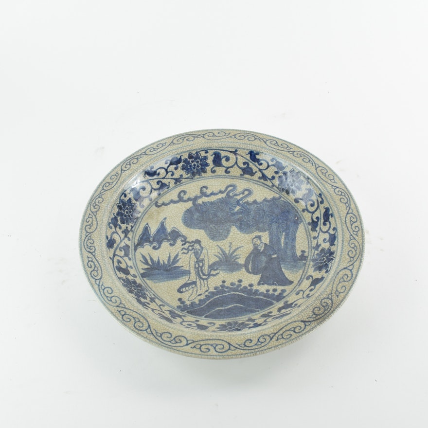 Hand-painted Chinese Decorative Ceramic Dish