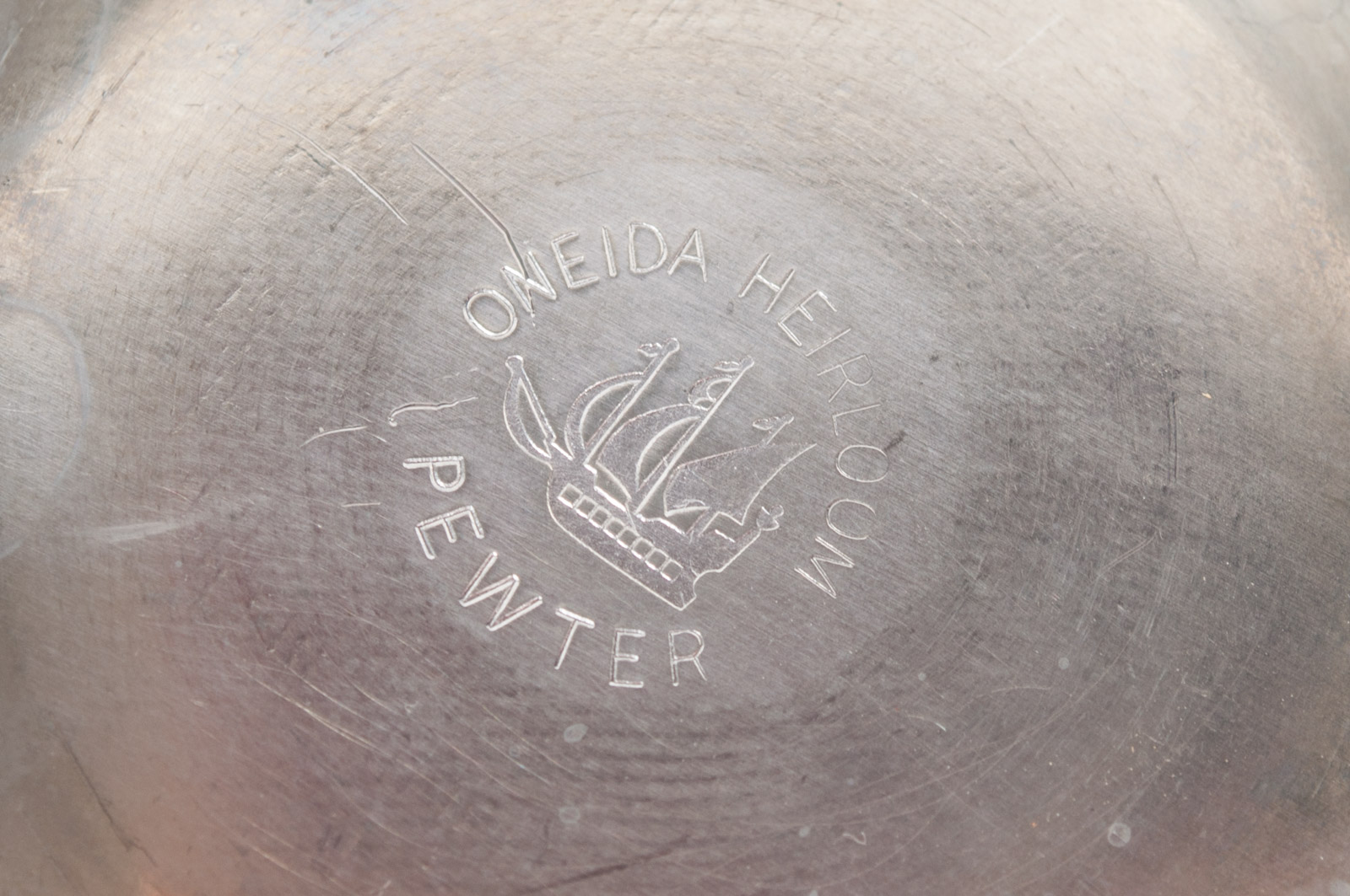 Assortment of Home Decor Featuring Oneida Heirloom Pewter Stein