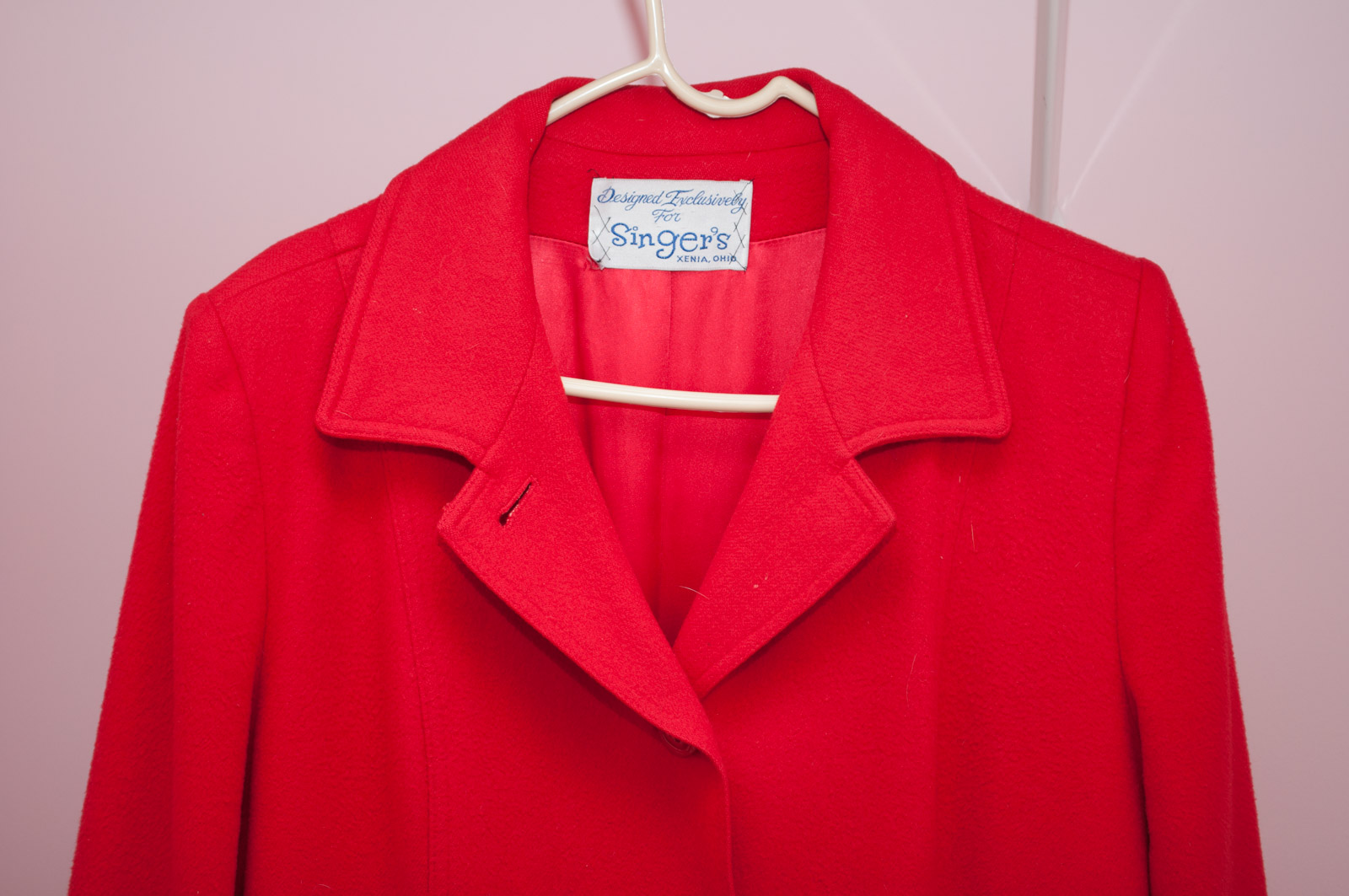 Vintage Singer's Red Cashmere Coat