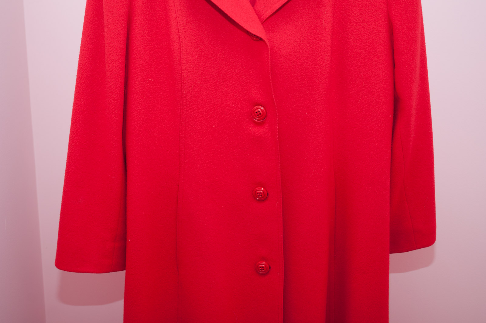 Vintage Singer's Red Cashmere Coat