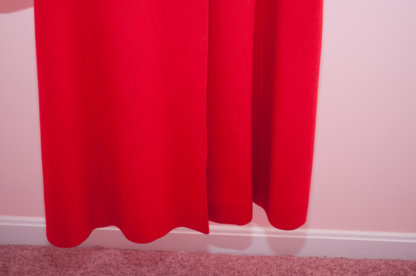 Vintage Singer's Red Cashmere Coat