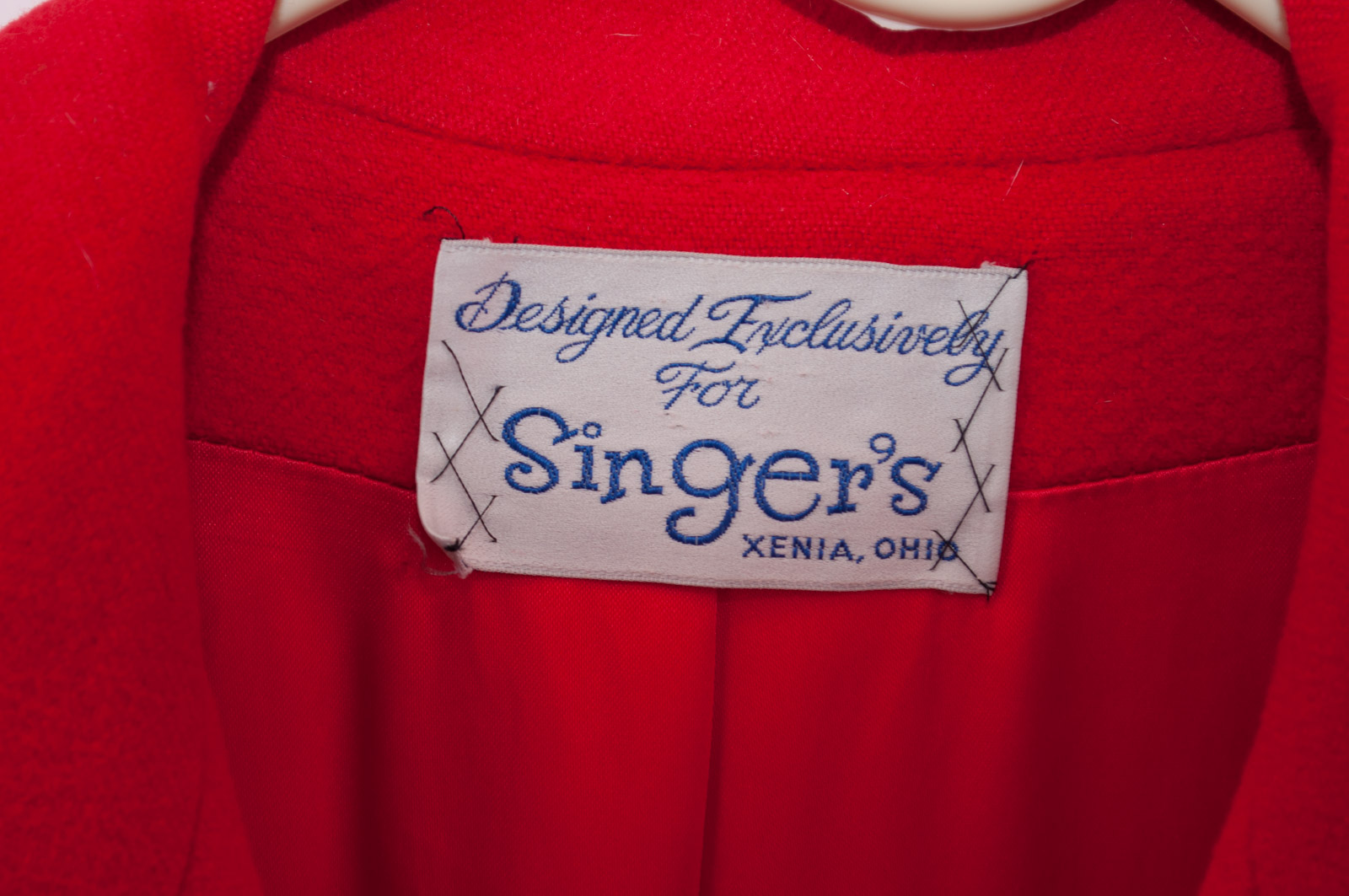Vintage Singer's Red Cashmere Coat