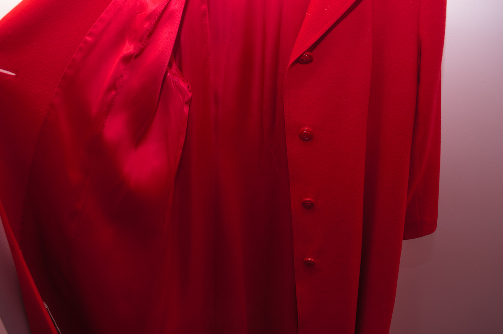 Vintage Singer's Red Cashmere Coat