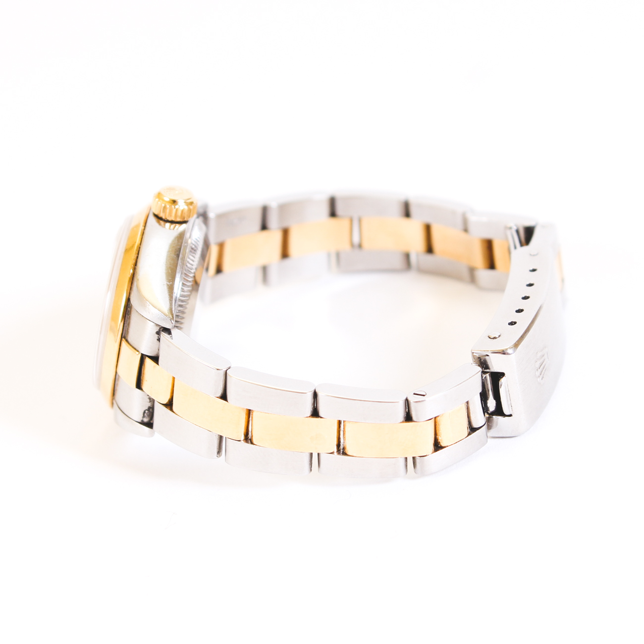 Rolex Datejust 26 18K Gold and Steel Diamond Watch with Mother of Pearl Dial