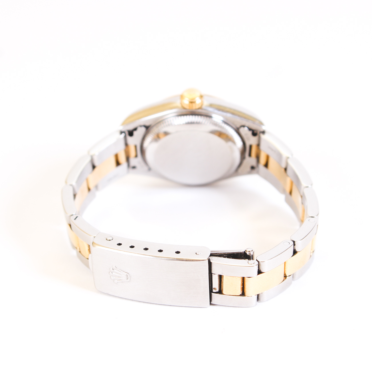 Rolex Datejust 26 18K Gold and Steel Diamond Watch with Mother of Pearl Dial