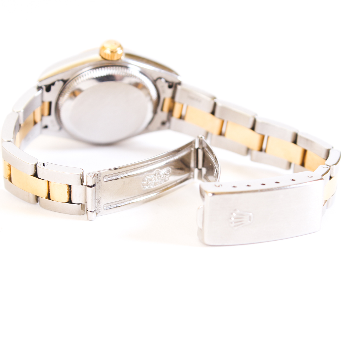 Rolex Datejust 26 18K Gold and Steel Diamond Watch with Mother of Pearl Dial