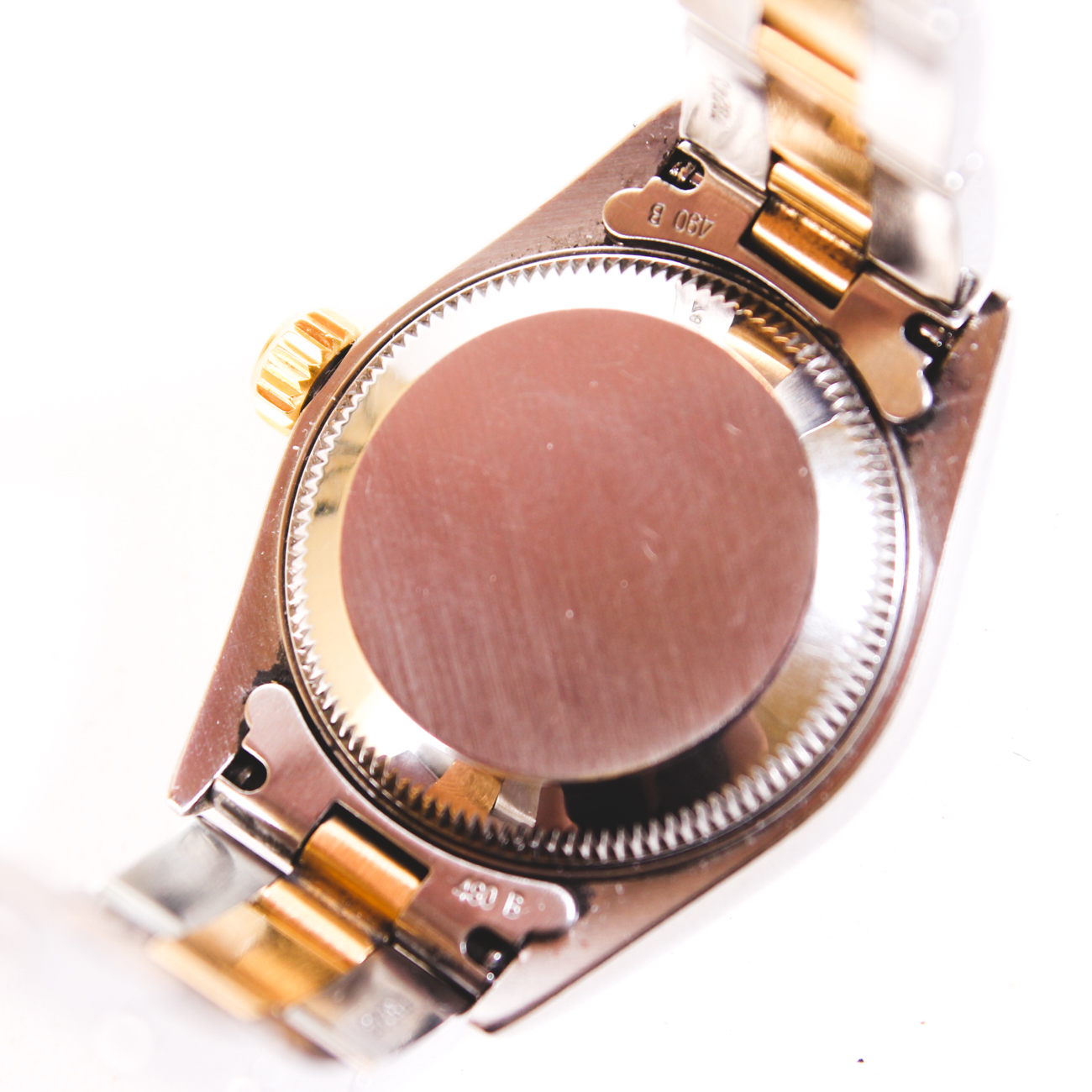 Rolex Datejust 26 18K Gold and Steel Diamond Watch with Mother of Pearl Dial