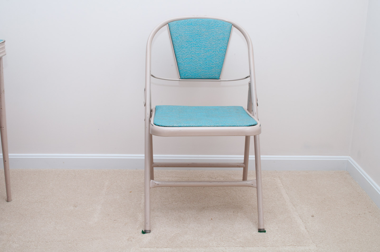 Vintage Mid Century Modern Folding Table and Chairs by Durham