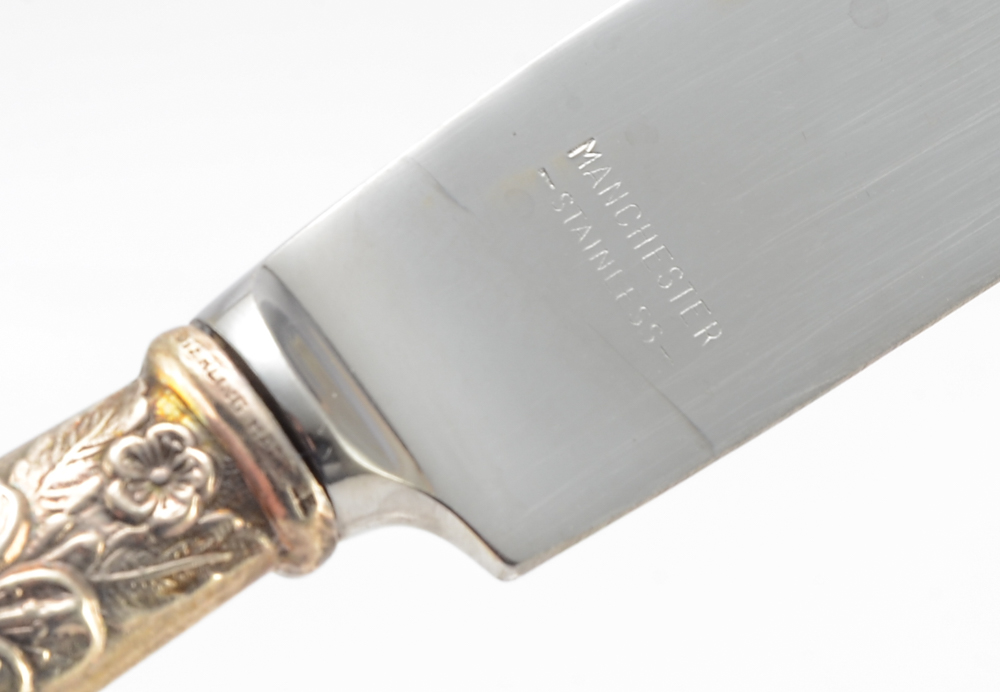 Manchester Silver Co. Sterling Silver "Southern Rose" Flatware Set With Case