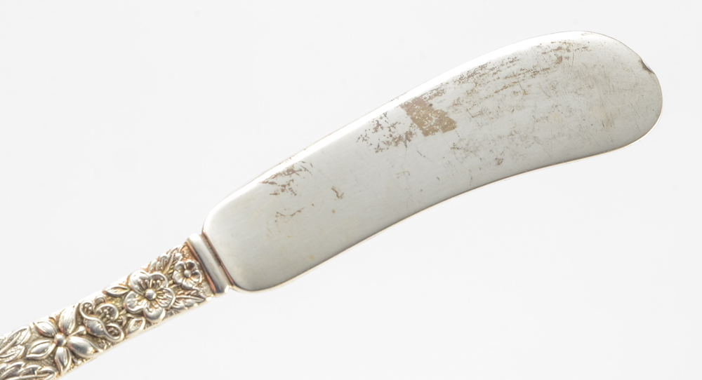 Manchester Silver Co. Sterling Silver "Southern Rose" Flatware Set With Case