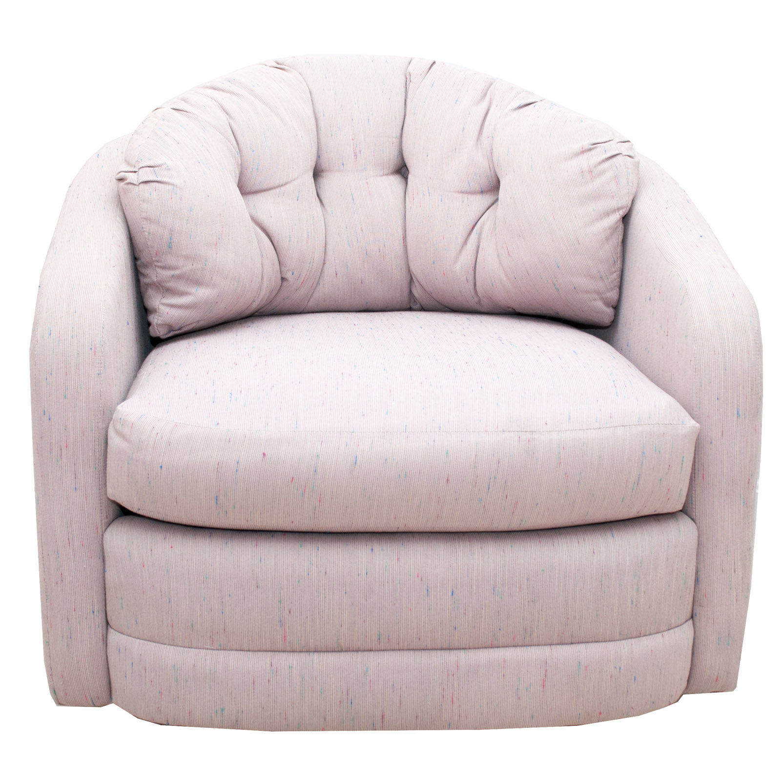Krispin's Contemporary Furniture Mauve Upholstered Swivel Armchair