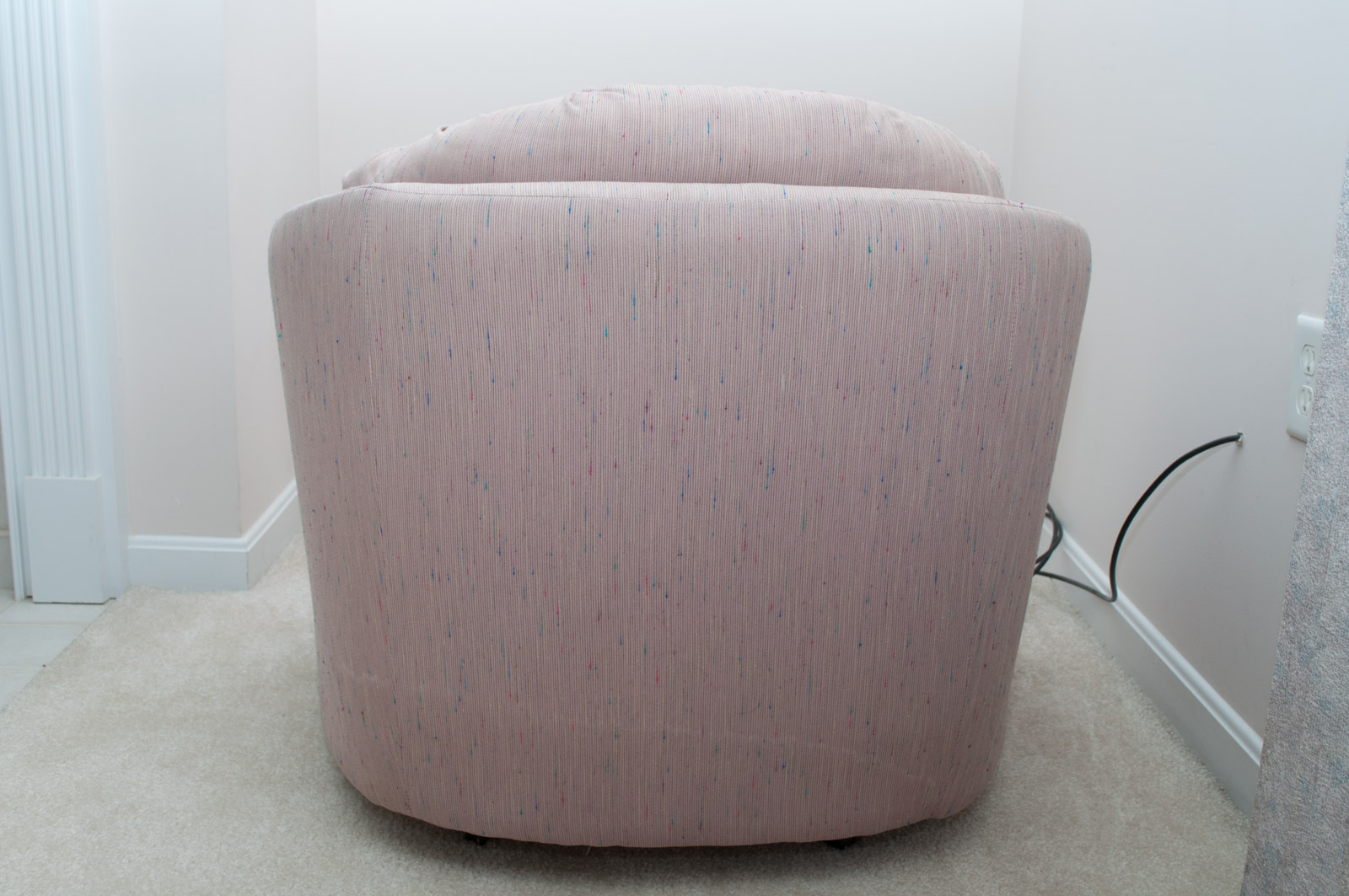 Krispin's Contemporary Furniture Mauve Upholstered Swivel Armchair