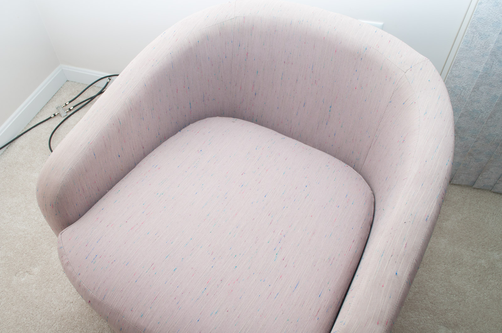 Krispin's Contemporary Furniture Mauve Upholstered Swivel Armchair