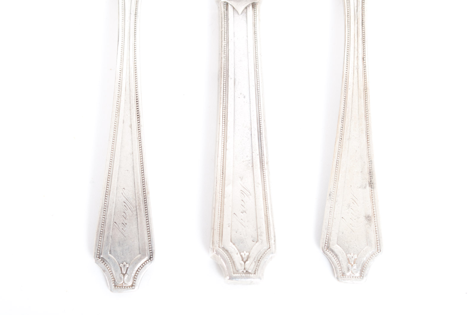 PRIORITY - Whiting Mfg. Co. Sterling Silver "King Albert" Monogrammed Flatware