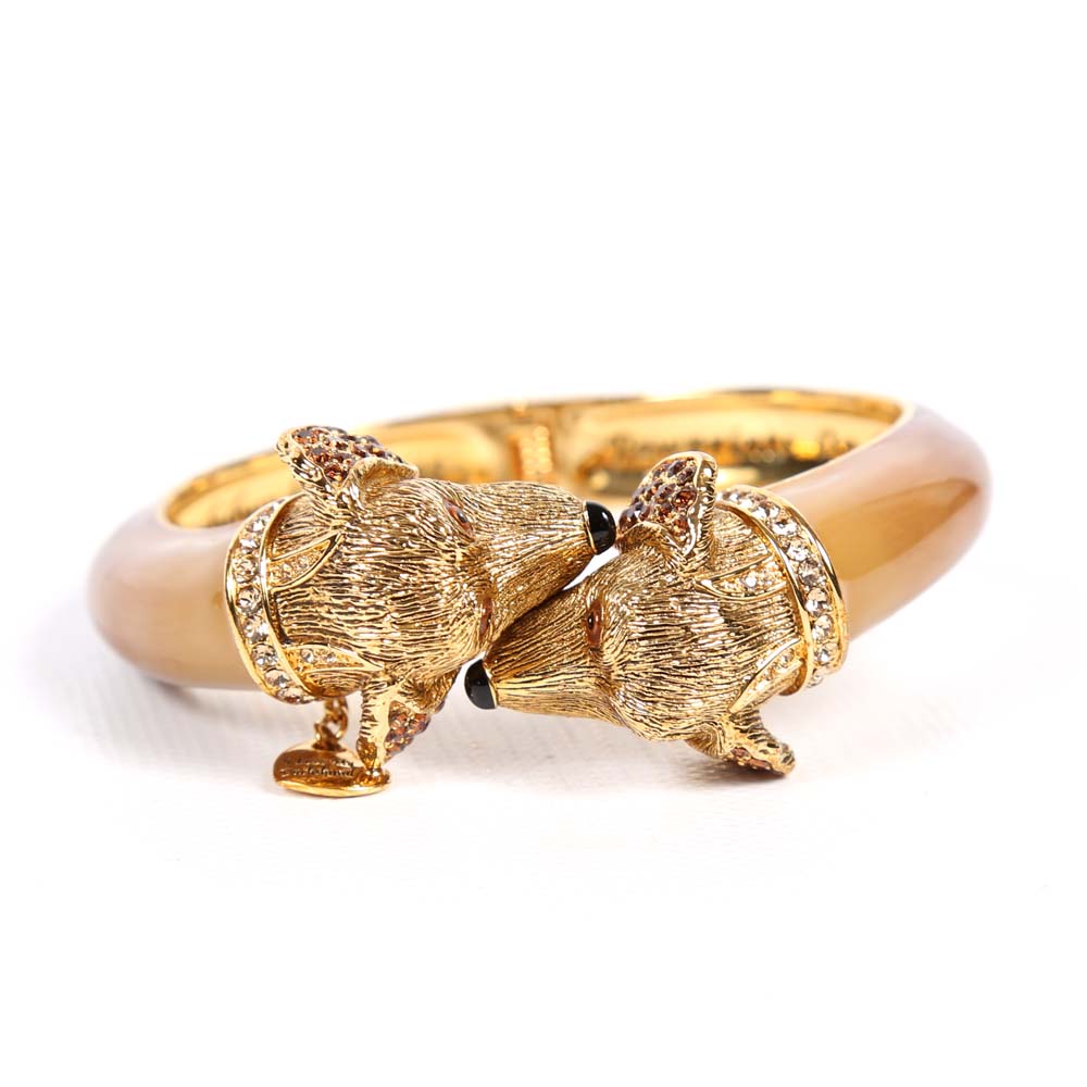 Bradford Exchange "Sophistipups" Dachshund Costume Bangle Bracelet