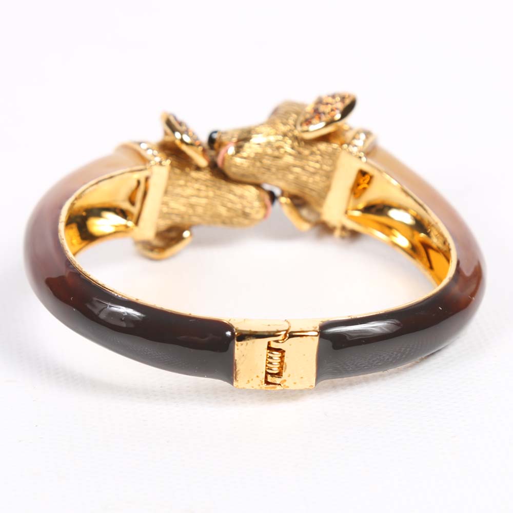 Bradford Exchange "Sophistipups" Dachshund Costume Bangle Bracelet