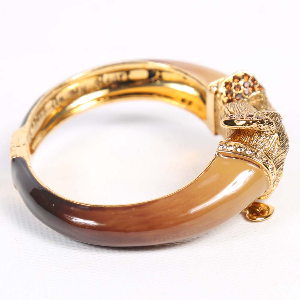 Bradford Exchange "Sophistipups" Dachshund Costume Bangle Bracelet