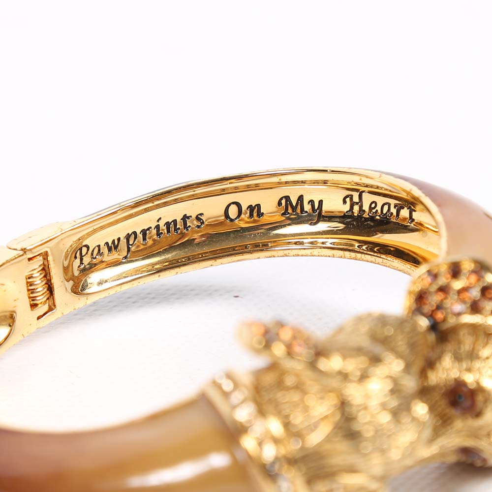 Bradford Exchange "Sophistipups" Dachshund Costume Bangle Bracelet