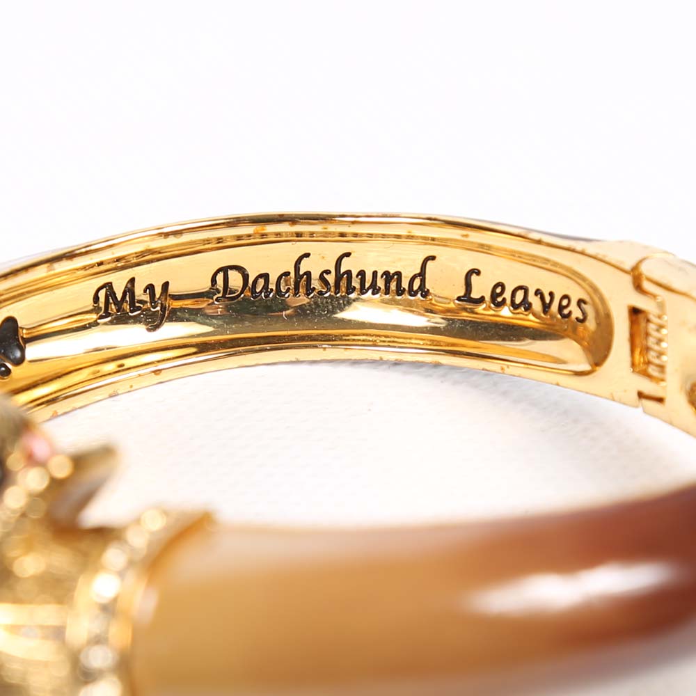 Bradford Exchange "Sophistipups" Dachshund Costume Bangle Bracelet