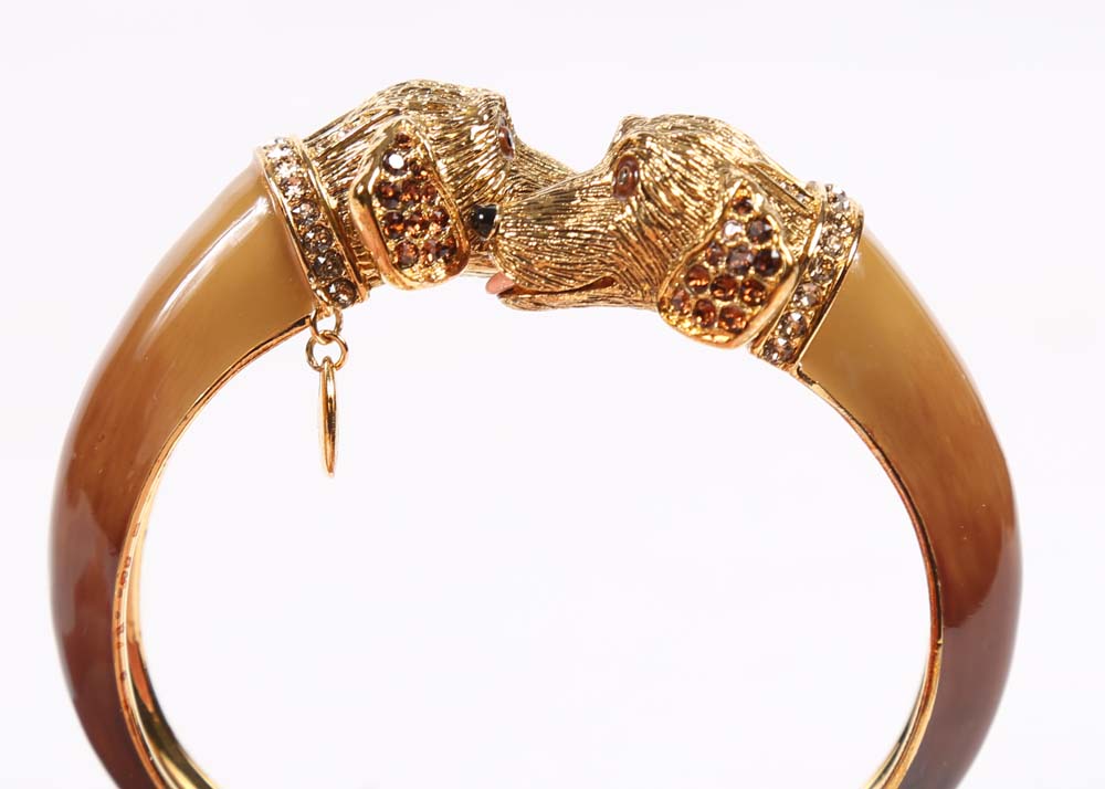 Bradford Exchange "Sophistipups" Dachshund Costume Bangle Bracelet