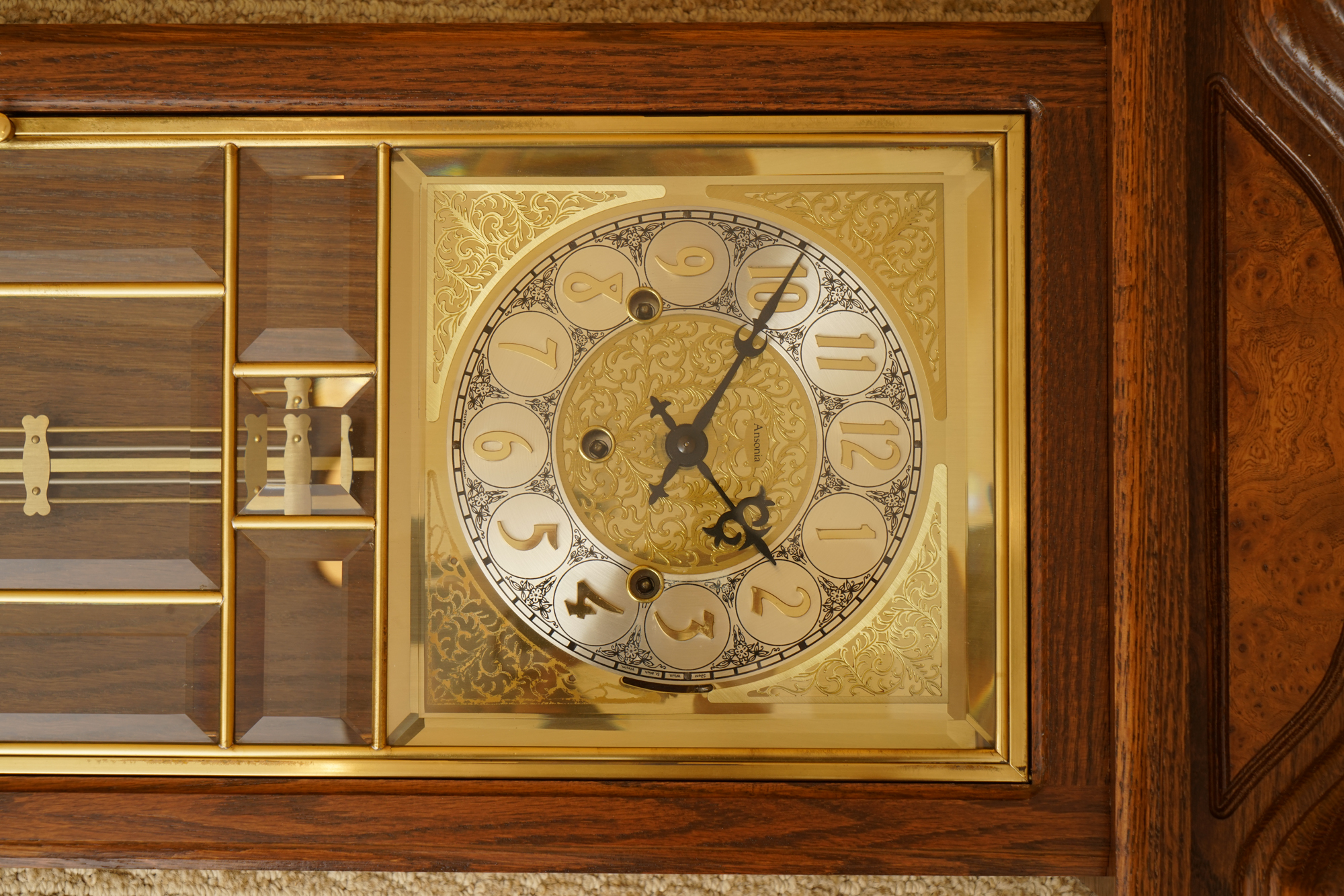 Ansonia "Gold Medallion" Pendulum Wall Clock