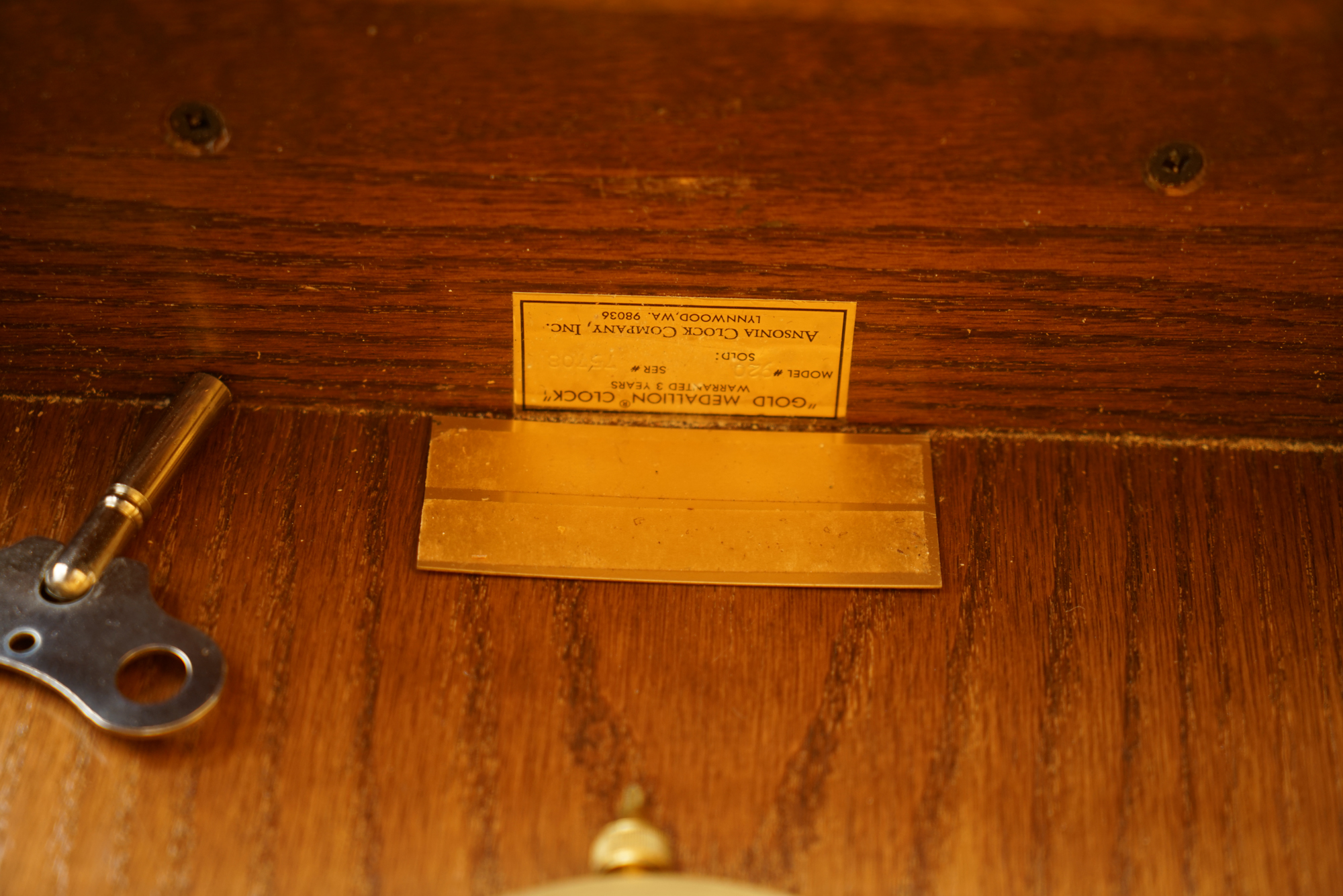 Ansonia "Gold Medallion" Pendulum Wall Clock