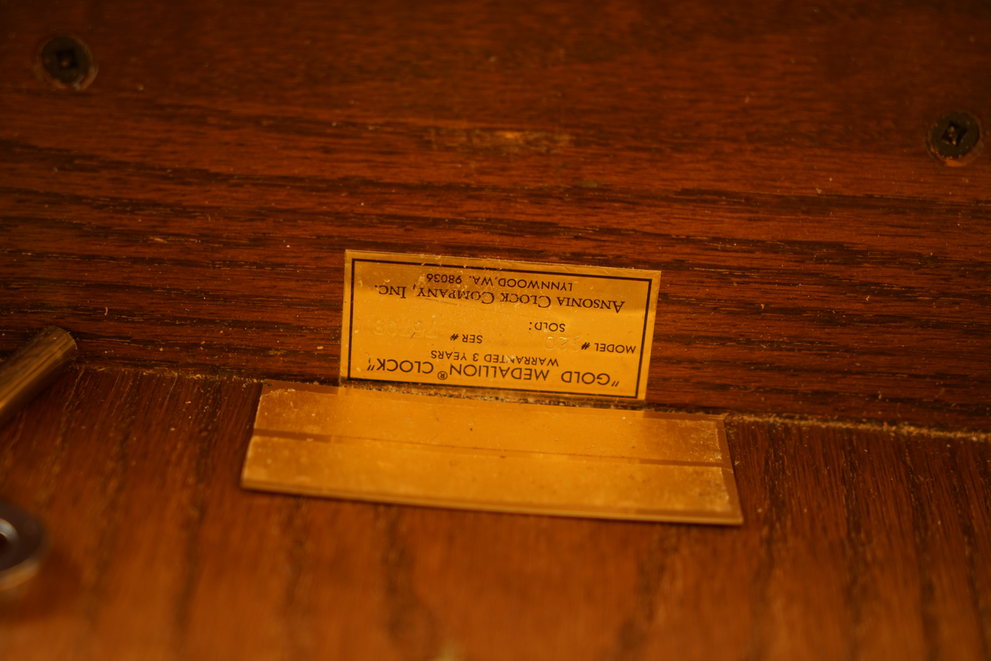 Ansonia "Gold Medallion" Pendulum Wall Clock