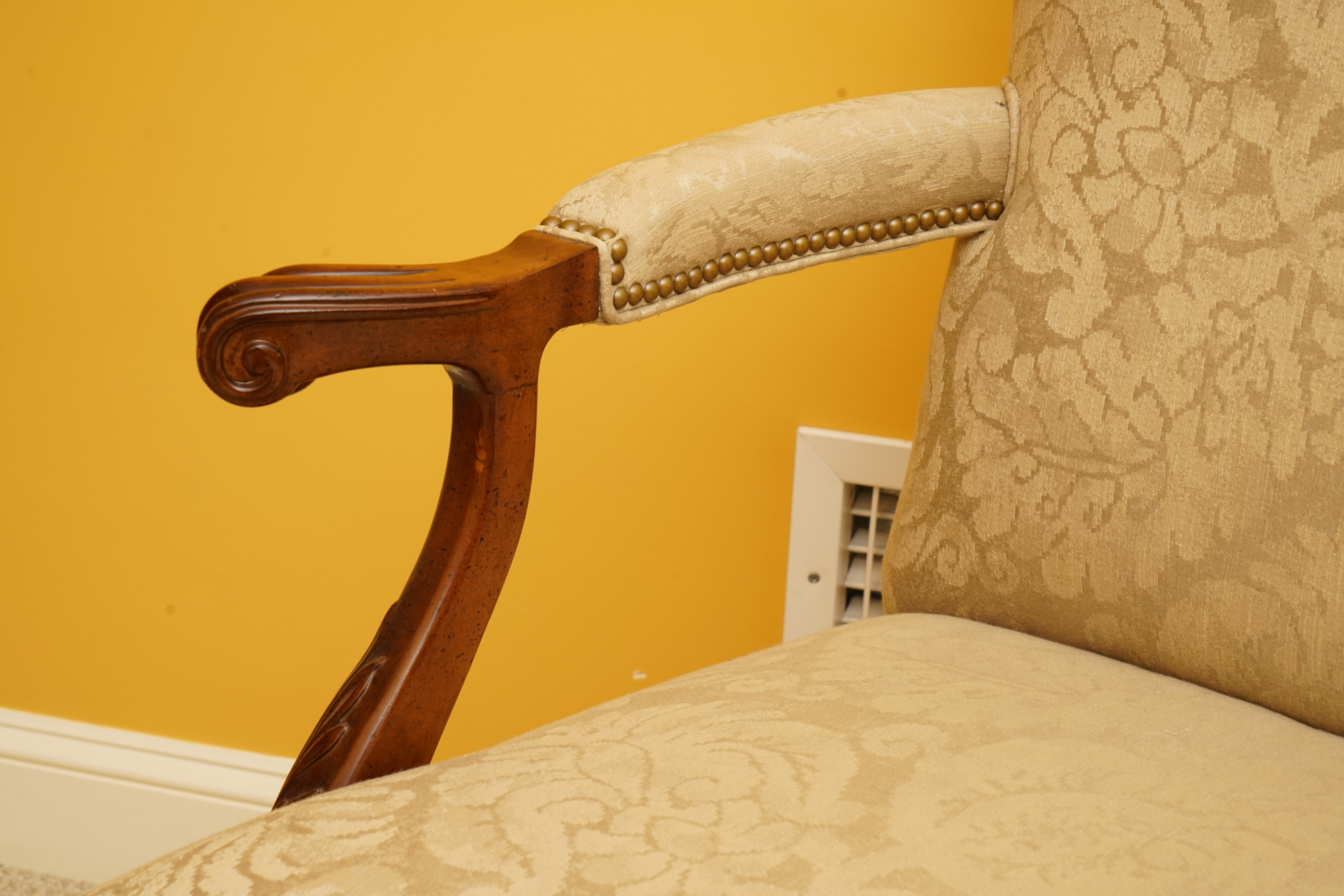 Louis XV-Style Upholstered Armchair