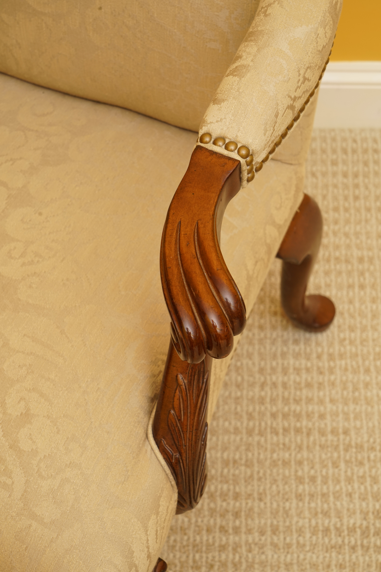 Louis XV-Style Upholstered Armchair