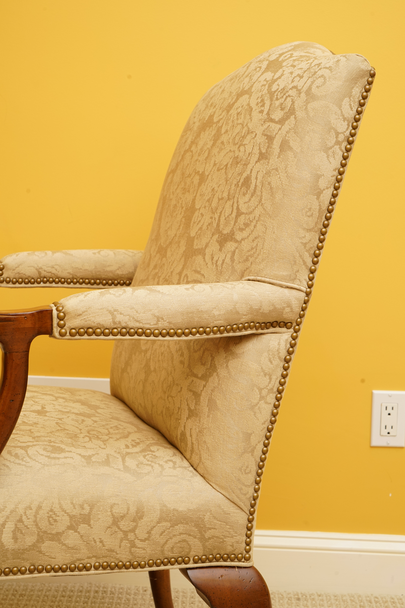 Louis XV-Style Upholstered Armchair