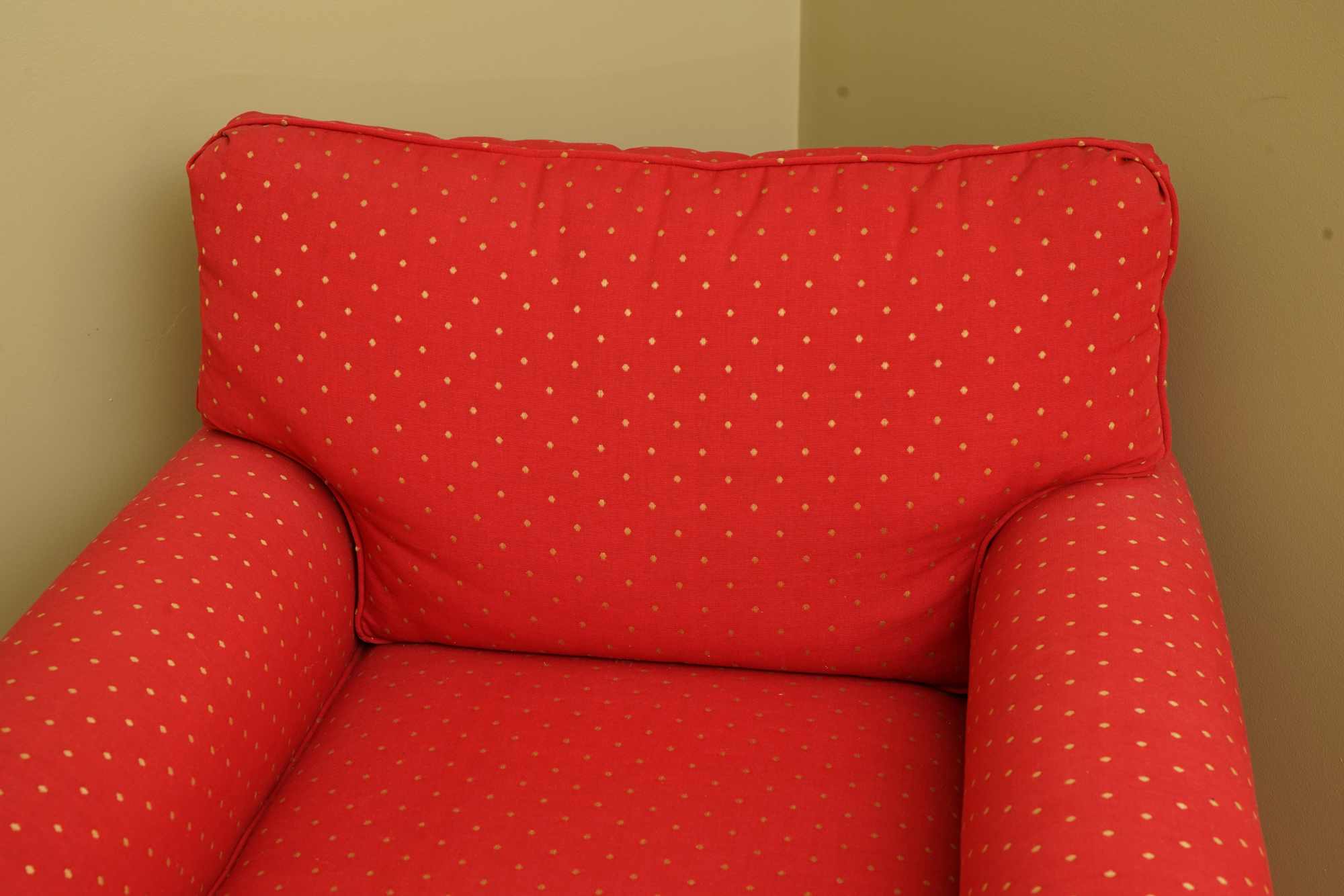 Upholstered Armchair with Ottoman