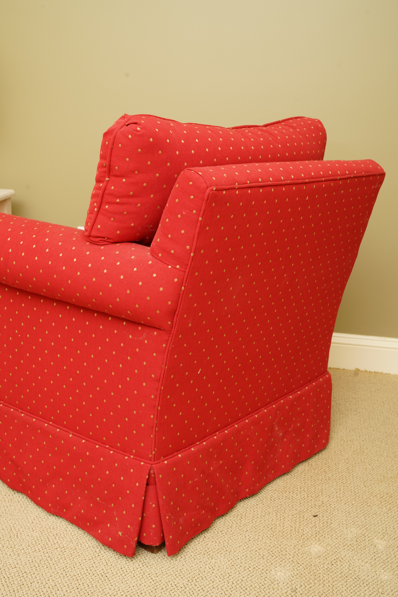 Upholstered Armchair with Ottoman