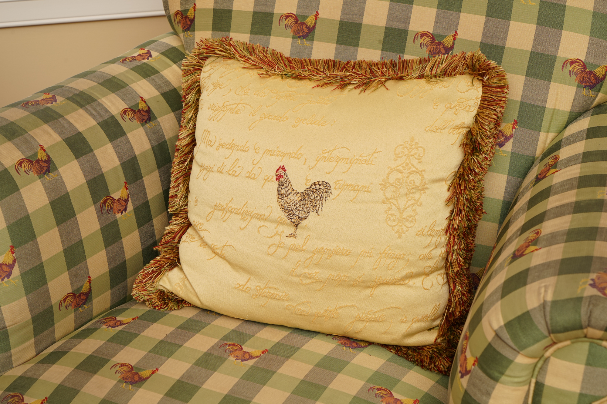 Farmhouse Style Upholstered Armchair