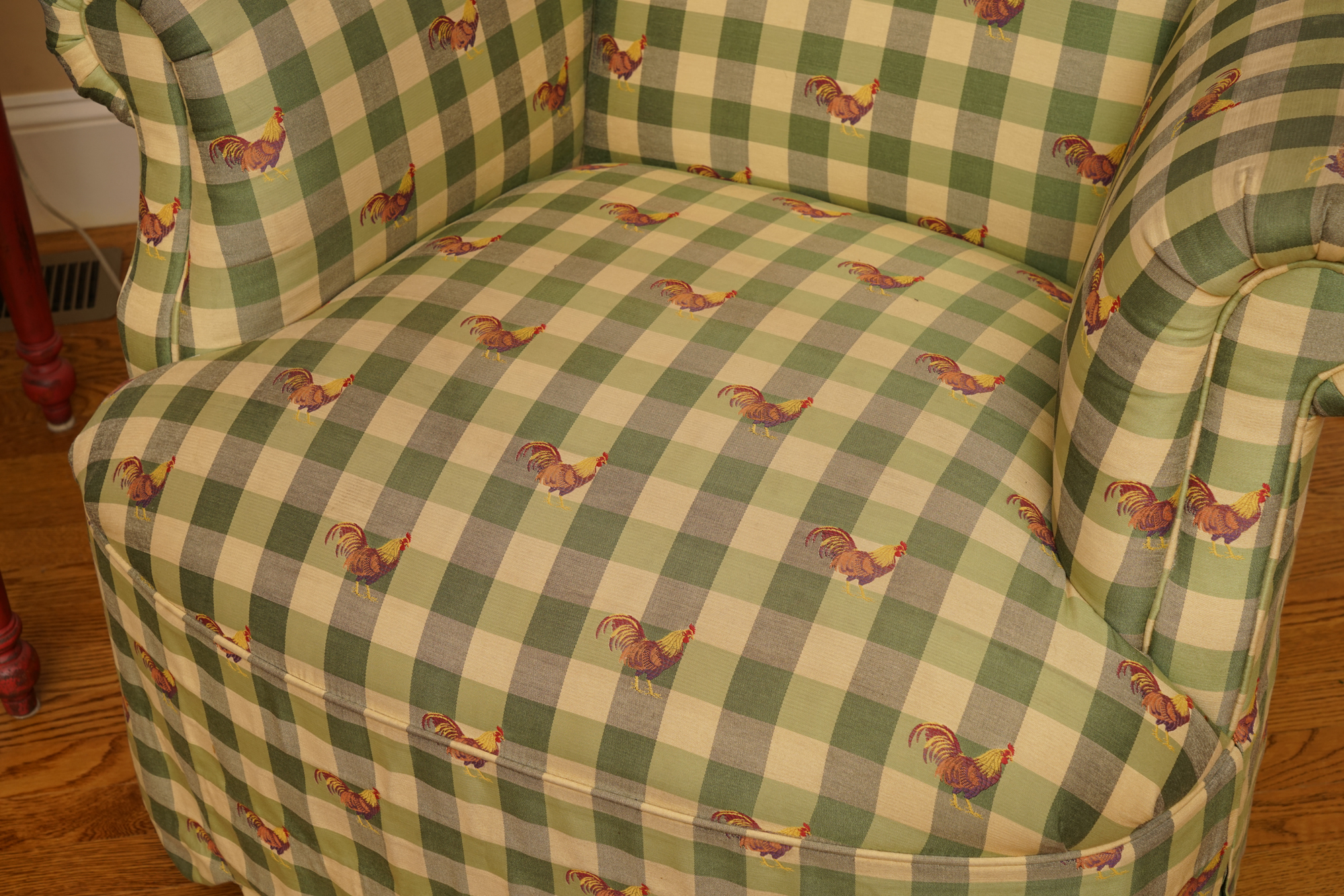 Farmhouse Style Upholstered Armchair