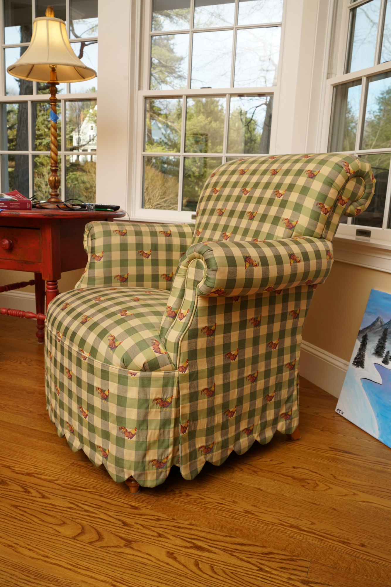 Farmhouse Style Upholstered Armchair