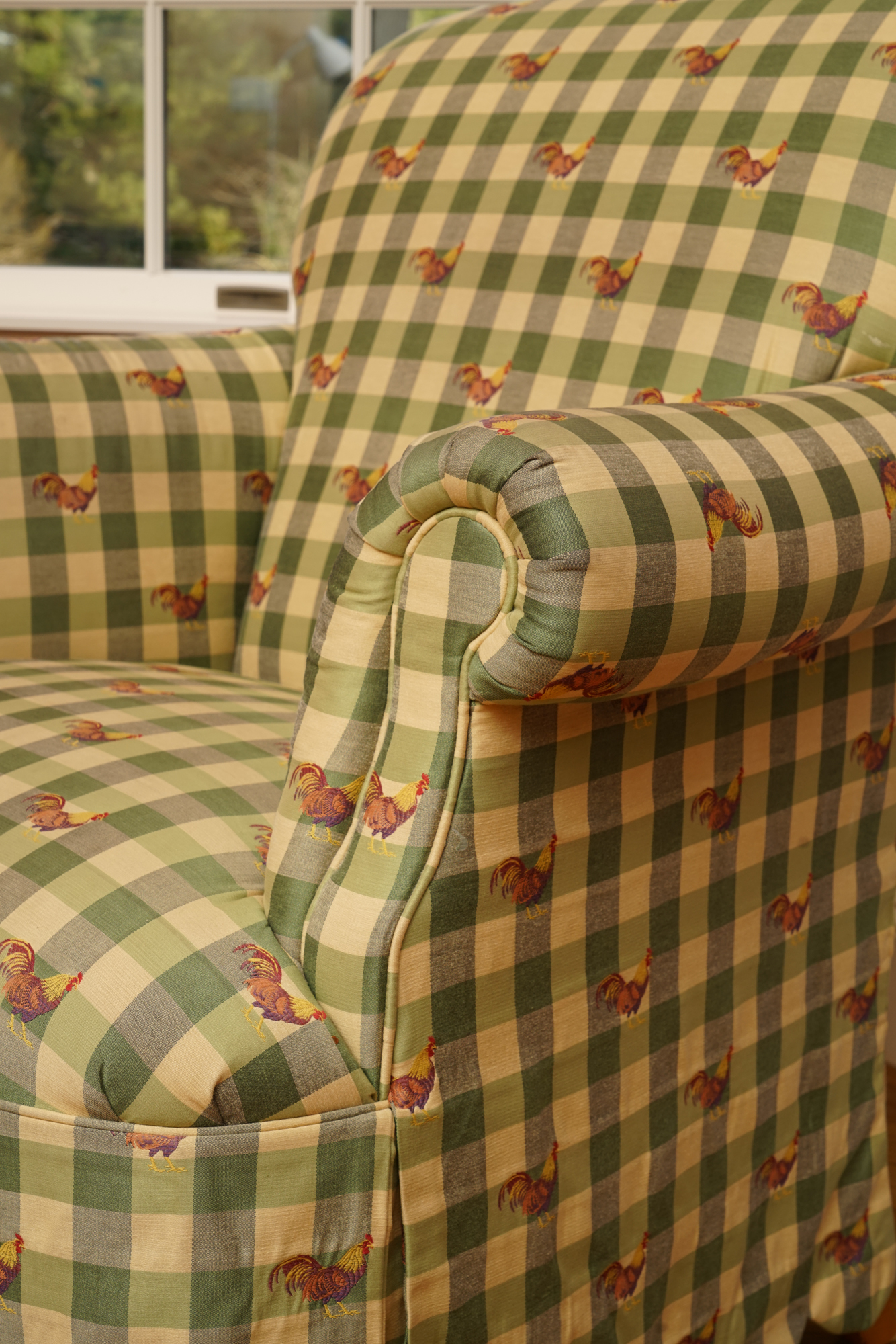 Farmhouse Style Upholstered Armchair