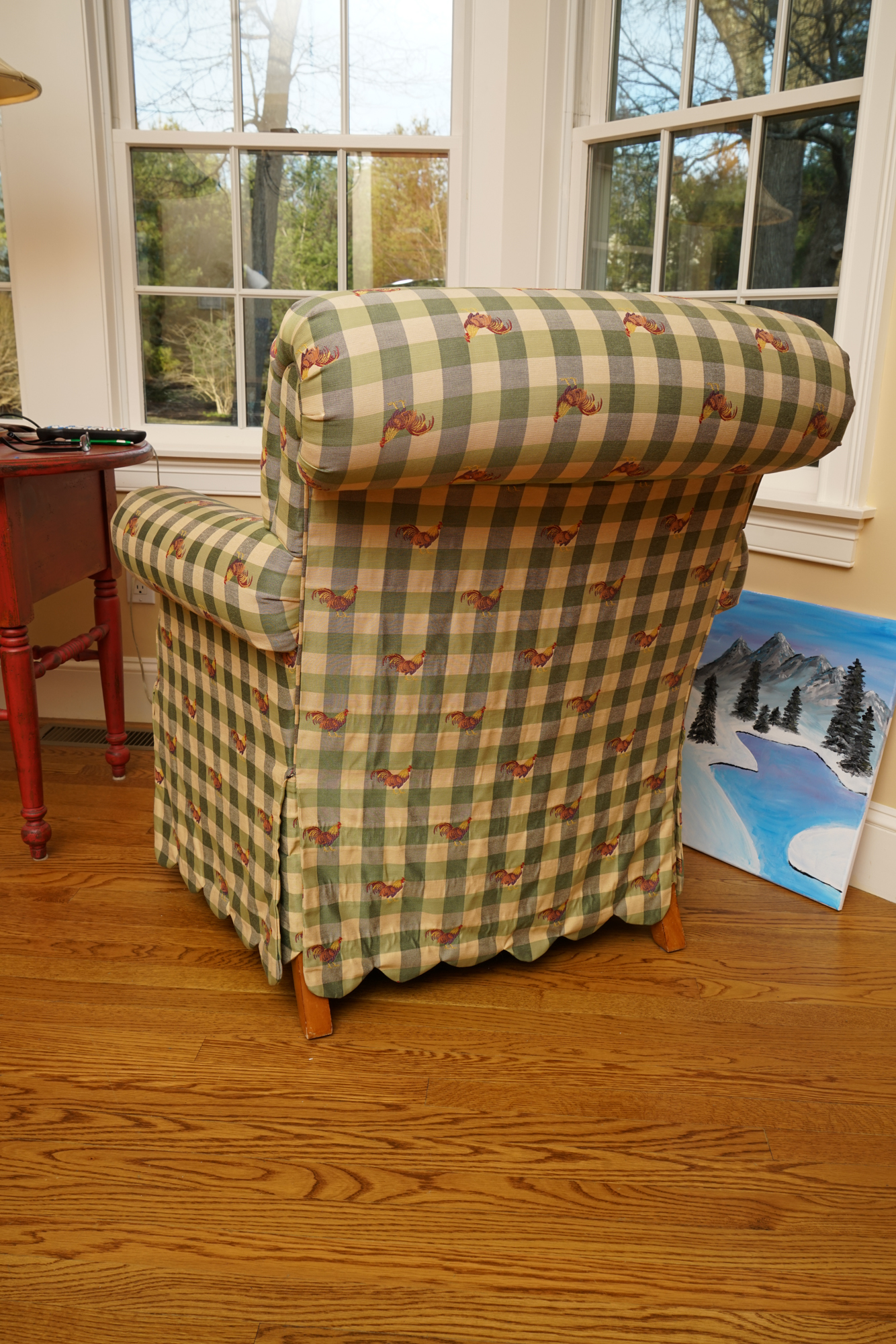 Farmhouse Style Upholstered Armchair