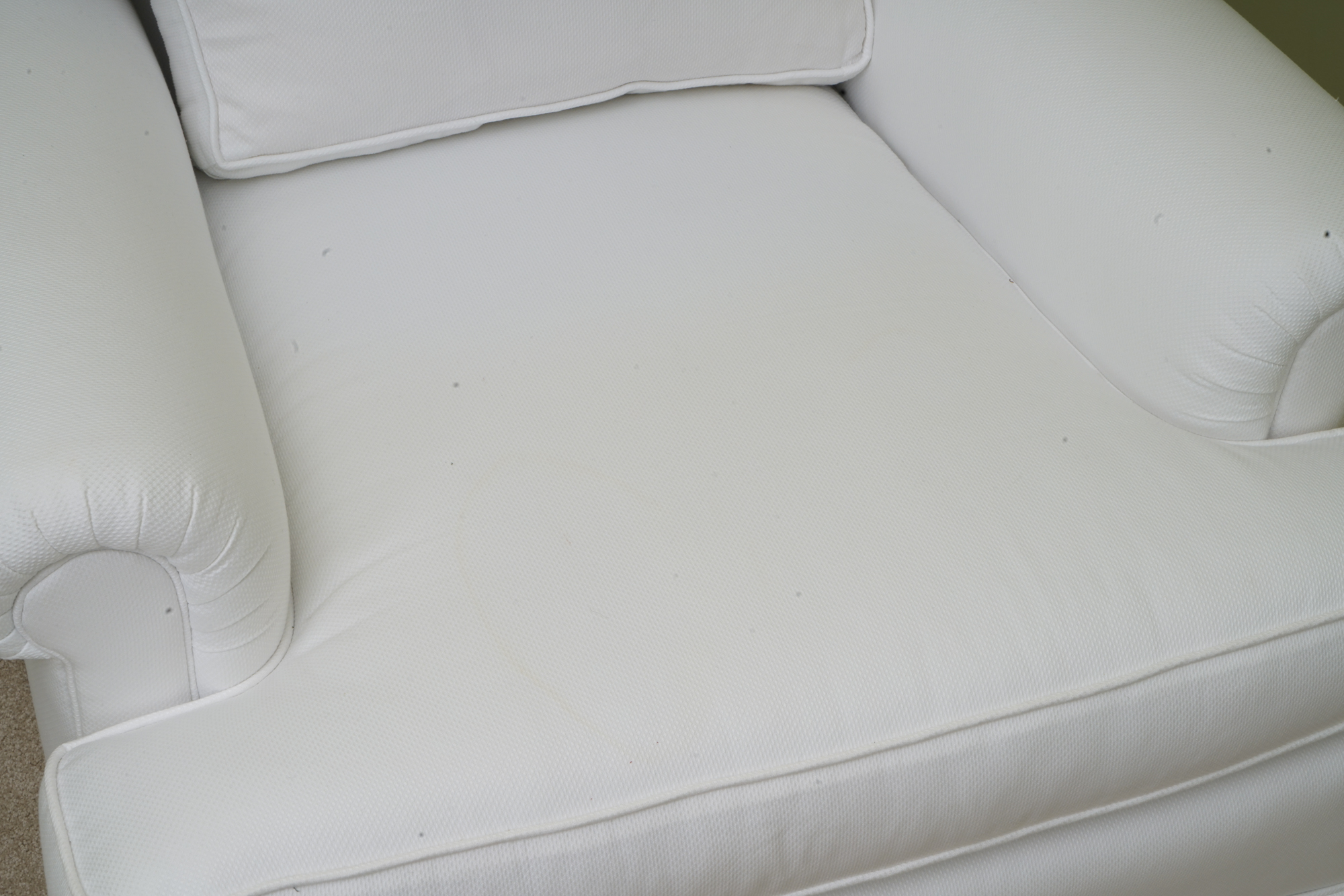 Upholstered Armchair with Ottoman