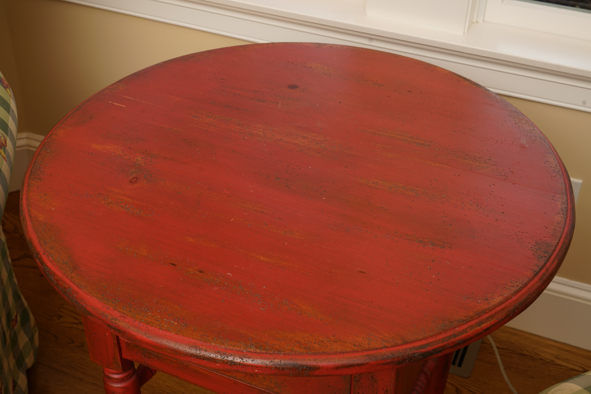 Painted and Distressed Wood Side Table by Eddy West