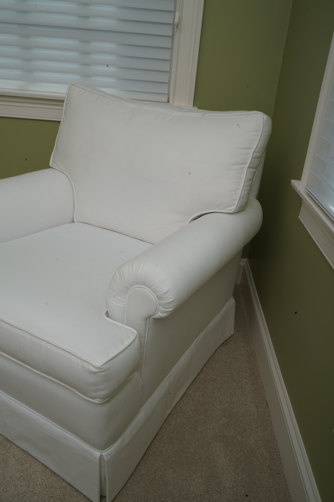 Upholstered Armchair with Ottoman