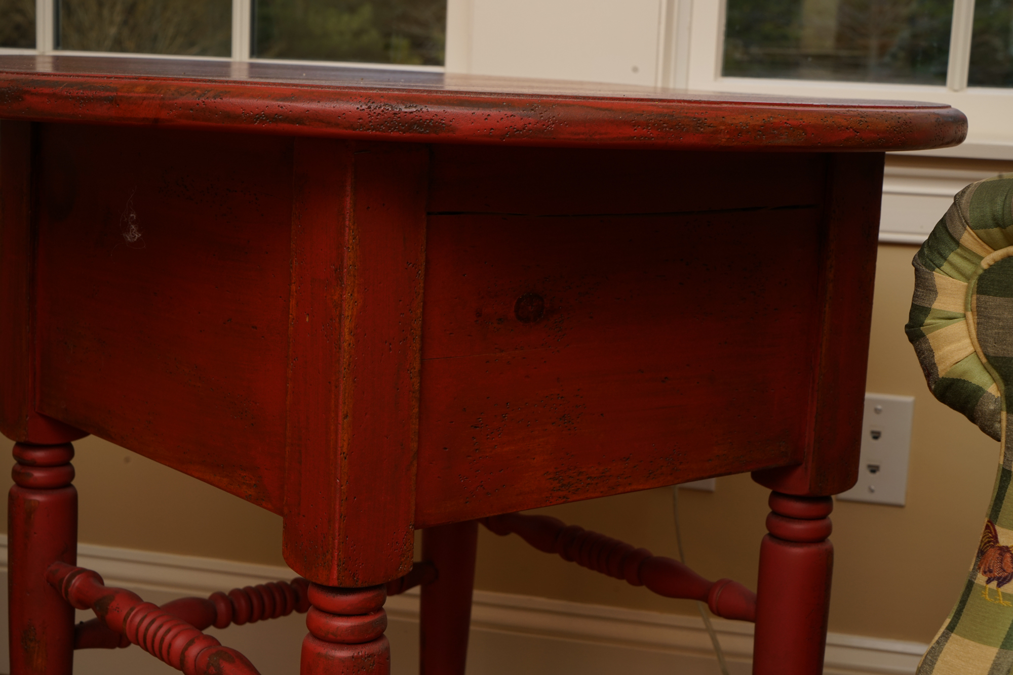 Painted and Distressed Wood Side Table by Eddy West
