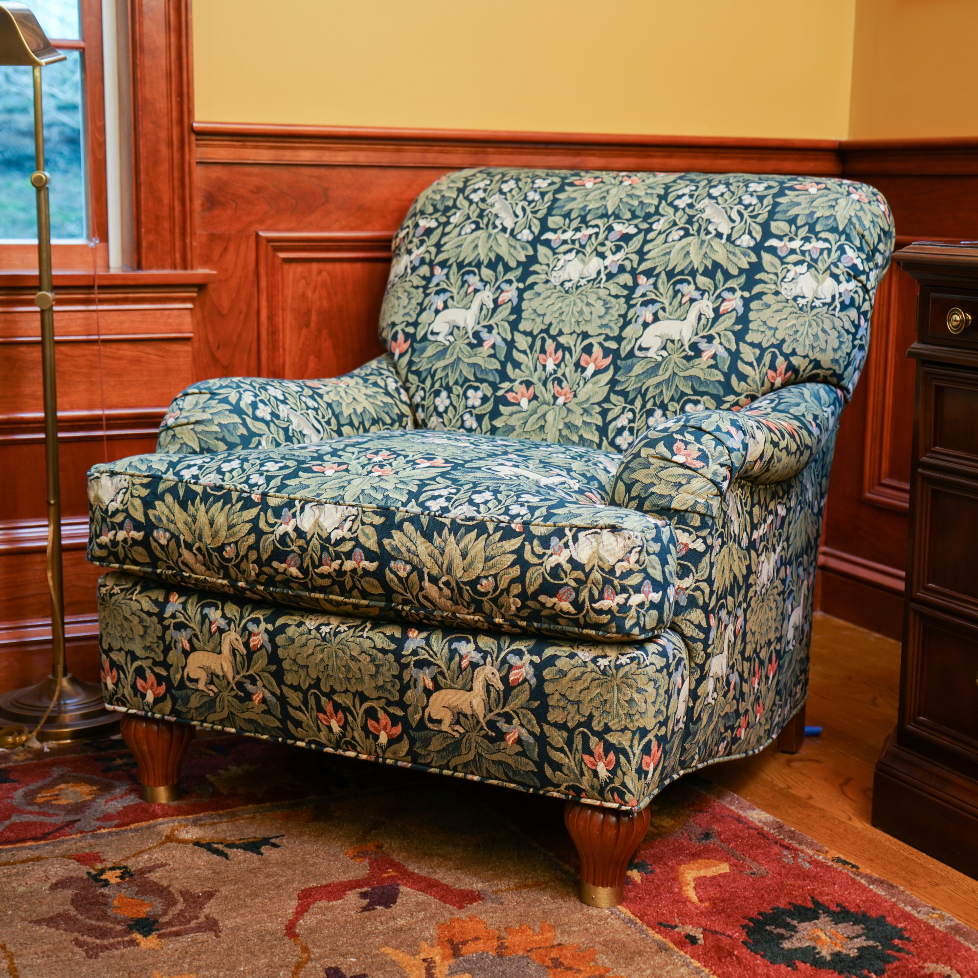 Print Upholstered Lounge Chair by Stanford Furniture