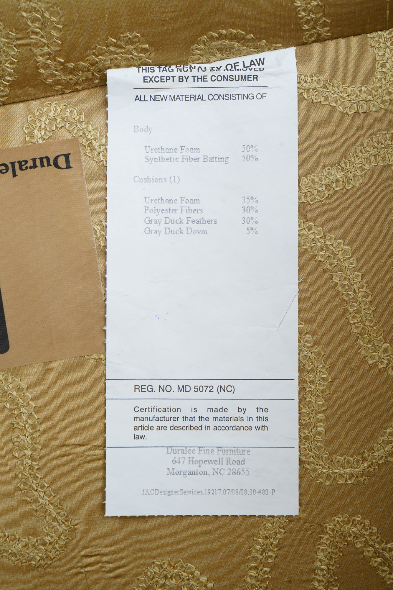 Pair of Mid Century Modern Style Armchairs and Ottomans by Duralee