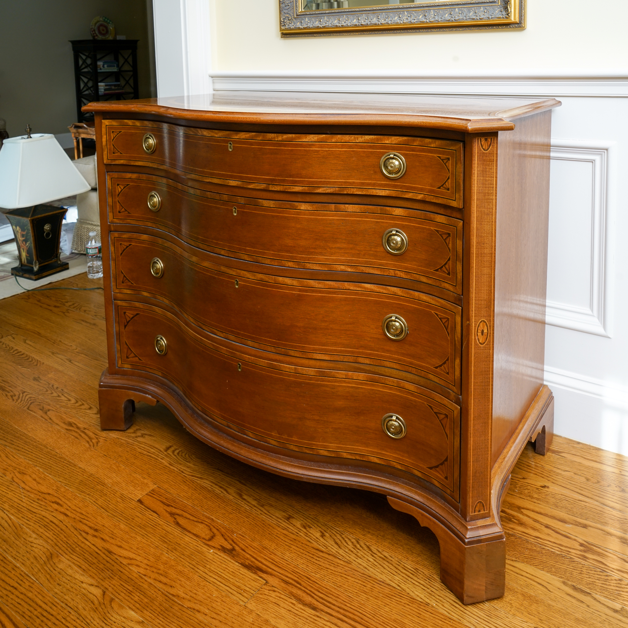 Vintage Hepplewhite Style Mahogany Chest of Drawers by Henredon